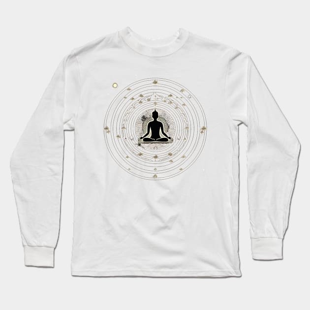 Wheel of Samsara Long Sleeve T-Shirt by FrogandFog